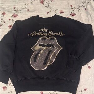 Abercrombie Kids Black and Gold Rolling Stones Sweater